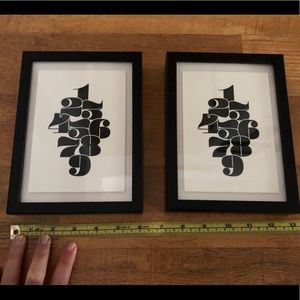 Set of 2 framed art prints
